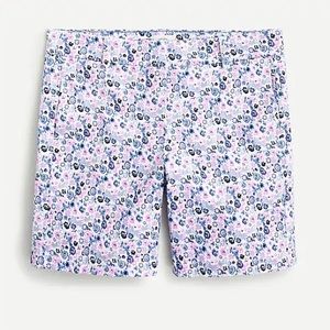 J. Crew Floral Print Stretch Chino Shorts